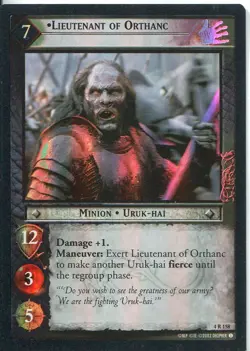 Lord Of The Rings CCG Foil Card TTT 4.R158 Lieutenant Of Orthanc - Image 1