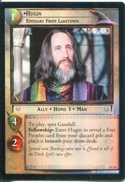 Lord Of The Rings CCG Foil Card MoM 2.C24 Hugin, Emissary From Laketown - Image 1