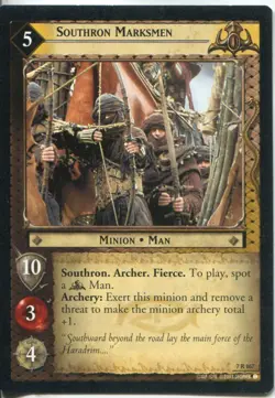 Lord Of The Rings CCG Card RotK 7.R167 Southron Marksmen - Image 1