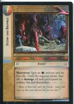 Lord Of The Rings CCG Foil Card TTT 4.U101 Stump And Bramble - Image 1
