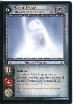 Lord Of The Rings CCG Card MoM 2.U83 Ulaire Enquea, Ringwraith In Twilight - Image 1