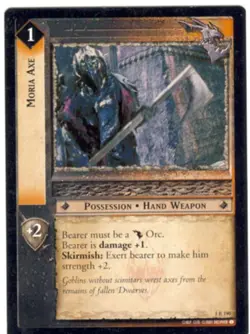 Lord Of The Rings CCG FotR Card 1.R190 Moria Axe - Image 1