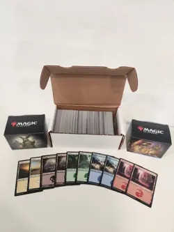 500 MTG Basic Land - 100 of each color + 2 Commander Card Storage Boxs - MTG LOT - Image 1