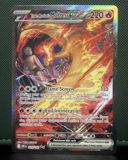 Team Rocket's Moltres ex 229/182 SIR Destined Rivals Pokemon TCG Card NM - Image 1