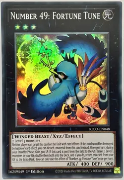 KICO-EN048 Number 49: Fortune Tune - Super Rare 1st Ed Near Mint YuGiOh Card - Image 1