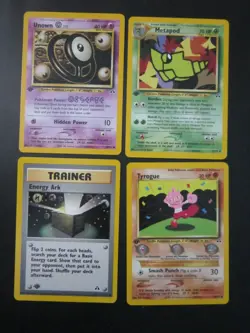 10 CARD LOT 1ST EDITION NEO DISCOVERY POKEMON NON HOLO EGG XATU + NEV PLYD NM - Image 2