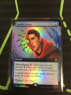 MTG Magic The Gathering Spider-Sense Foil Ex Art Promo Spider-Man - Image 1