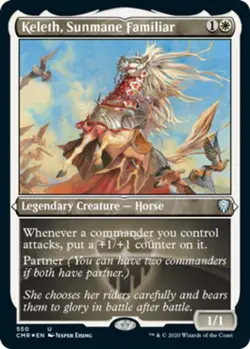 [1x] Keleth, Sunmane Familiar - Foil Etched Near Mint, English Commander Legends - Image 1