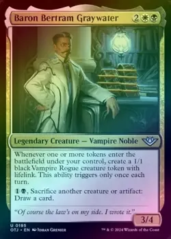 Baron Bertram Graywater - (Foil) (OTJ) Outlaws of Thunder Junction - MTG - NM - Image 1