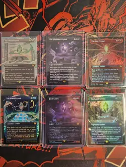 Magic the Gathering Final Fantasy Full Art Woodblock Crystal Foil Set NM - Image 1