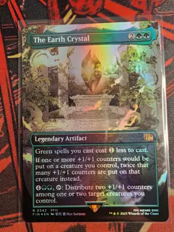 Magic the Gathering Final Fantasy Full Art Woodblock Crystal Foil Set NM - Image 2
