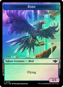 Blue Bird Token 1/1 FOIL - 0007 - Outlaws of Thunder Junction OTP MTG - Image 1