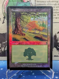WOTC MtG Odyssey Forest #349 (C) (Foil) LP - Image 1