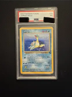 Pokemon Lapras Fossil Holo Rare #10 PSA 7 Unlimited - Image 1