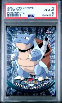 2000 TOPPS CHROME POKEMON T.V. #9 BLASTOISE PSA 10 - Image 1