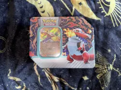 Pokemon TCG Paldea Partners Tin Skeledirge EX Includes 5 Booster Packs Sealed - Image 1