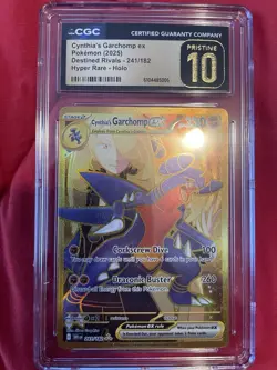 Pokemon TCG Cynthia's Garchomp EX CGC Pristine 10 - Image 1