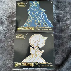 Pokemon TCG Mega Evolutions Pokemon Center ETB x2 (Lucario and Gardevoir) Sealed - Image 1