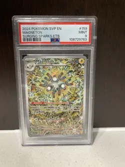 2024 POKEMON SVP EN-SV BLACK STAR PROMO #159 MAGNETON PSA 9 - Image 2
