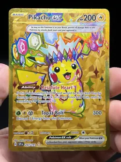 Pikachu EX 247/191 Sv08: Surging Sparks Gold Hyper Rare Pokemon English NM - Image 3