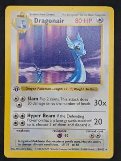 MP 1st Edition Dragonair 018/102 Pokemon Base Set (Shadowless) Regular - Image 2