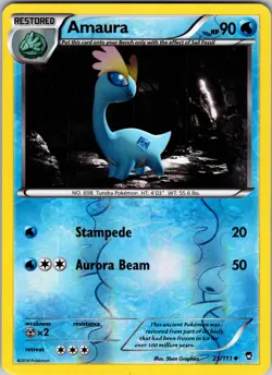 Amaura 25/111 XY - Furious Fists Pokemon TCG LP - Image 1