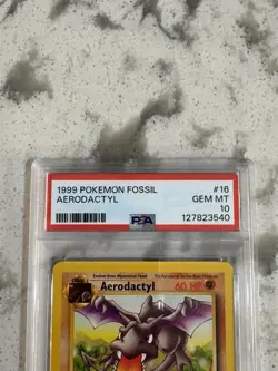 1999 POKEMON FOSSIL AERODACTYL PSA 10 Mint Vintage 90s Perfect Non Holo - Image 2