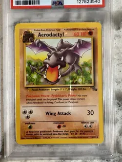 1999 POKEMON FOSSIL AERODACTYL PSA 10 Mint Vintage 90s Perfect Non Holo - Image 4