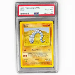 1999 Pokemon Base Set Onix #56 PSA 10 GEM MINT WOTC Vintage 🪨 - Image 1