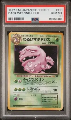 1997 Pokemon JP Rocket Holo #110 Dark Weezing PSA GEM MINT 10 - Image 1