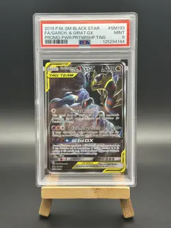 2019 POKEMON SM BLACK STAR PROMO #SM193 FULL ART/GARCHOMP & GIRATINA GX PSA 9 - Image 1