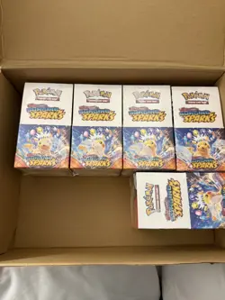 Pokemon TCG Surging Sparks Half Booster Box SEALED 18 Packs NEW X5 - Image 1