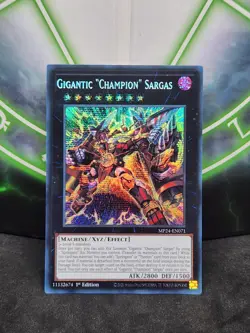 Yugioh Gigantic "Champion" Sargas MP24-EN071 Prismatic Secret Rare 1st Ed NM - Image 1