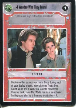 Star Wars CCG Endor Card I Wonder Who They Found - Image 1