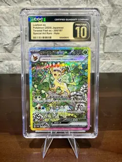 CGC 10 PRISTINE Leafeon ex 200/187 Terastal Fest Special Art Rare Pokemon Card! - Image 1