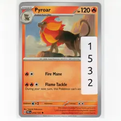 Pokemon TCG Pyroar 016/131 SV: Prismatic Evolutions Regular Card EN-NM 2025 - Image 3