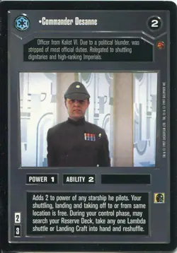 Star Wars CCG Cloud City Card Commander Desanne - Image 1