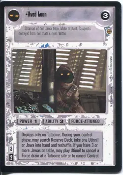 Star Wars CCG Jabbas Palace Card Aved Lunn - Image 1