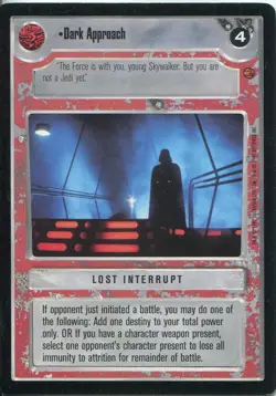Star Wars CCG Cloud City Card Dark Approach - Image 1