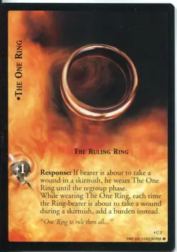 Lord Of The Rings CCG Card TTT 4.C2 The One Ring, The Ruling Ring - Image 1