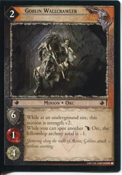 Lord Of The Rings CCG FotR Card 1.C184 Goblin Wallcrawler - Image 1