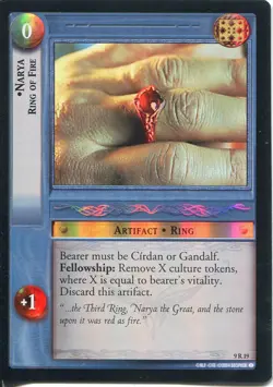Lord Of The Rings CCG Reflections Foil Card 9R19 Narya Ring Of Fire - Image 1