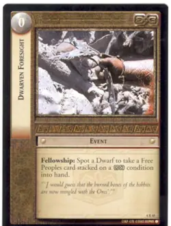 Lord Of The Rings CCG Card TTT 4.R45 Dwarven Foresight - Image 1