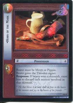 Lord Of The Rings CCG Reflections Foil Card 9R45 Horn Of The Mark - Image 1