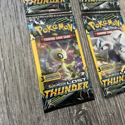Pokemon: Sun & Moon Lost Thunder 3-Card Booster Packs Art Set (4 Packs)- SEALED - Image 4