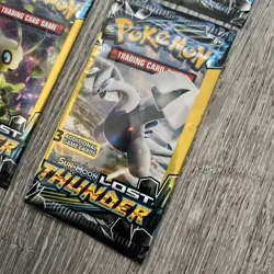 Pokemon: Sun & Moon Lost Thunder 3-Card Booster Packs Art Set (4 Packs)- SEALED - Image 5