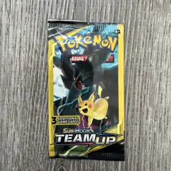 Pokemon TCG: Team Up Mini Booster Pack 3 Card- Pikachu Art- Factory Sealed - Image 1