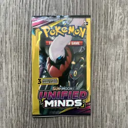 Pokemon Sun & Moon Unified Minds | 3 Card Mini Booster Pack Factory Sealed - Image 1