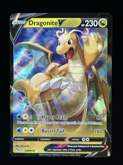 Pokemon TCG Dragonite v Full Art Holo Ultra Rare Card 049/078 NM - Image 1