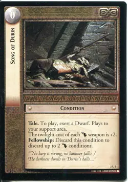 Lord Of The Rings CCG Card RotEL 3.U5 Song Of Durin - Image 1